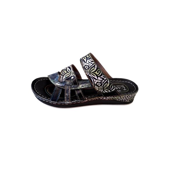 Artiste Caiman Slide Sandal Size 37 US 6.5-7 Black Muli NWB - Picture 10 of 16